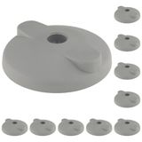 3D24, 10x, Ayak Tabağı, 80, Plastik PA Cam Küre Güçlendirilmiş, Gri | 80 mm; Tip I; vidalama delikleri ile kapatılır; düzleştirilebilir; dönme aralığı 20°; küre 15; taşıma kapasitesi 900 kg