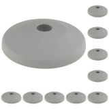 3D24, 10x, Ayak Tabağı, 80, Plastik PA Cam Küre Güçlendirilmiş, Gri | 80 mm; Tip I; vidalama delikleri olmadan; düzleştirilebilir; dönme aralığı ± 20°; küre 15; taşıma kapasitesi 900 kg; ağırlık
