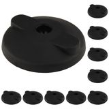 3D24, 10x, Ayak Tabağı, 80, Plastik PA Cam Küre Güçlendirilmiş, Siyah | 80 mm; Tip I / B; vida delikleri ile kapatılır; düzleştirilebilir; dönme aralığı 20°; küre 15; taşıma kapasitesi 900 kg