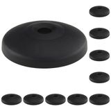 3D24, 10x, Ayak Tabağı, 80, Plastik PA Cam Küre Güçlendirilmiş, Siyah | 80 mm; Tip I / B; vidalama delikleri olmadan; dönme aralığı 4°; sabit ayarlanabilir ayaklar için; taşıma kapasitesi 1200 kg