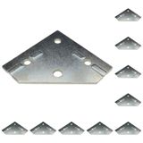 3D24, 10x, bağlantı plakası, 100x100x4, çelik, galvanizli | 100x100x4 mm; Somun 8; Tip I; vidalanabilir; Ağırlık 2190 g