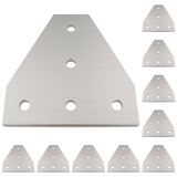 3D24, 10x, bağlantı plakası, 116x116x6, alüminyum, eloksallı, alüminyum | 116 x 116 x 6 mm; Somun 8; Tip I / B; Izgara ölçüsü 120 / 120; M8 vida ile vidalanabilir; Ağırlık 1600 g