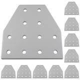 3D24, 10x, bağlantı plakası, 117x117x5, alüminyum, eloksallı, alüminyum | 117 x 117 x 5 mm; Somun 6; Tip I / B; Izgara ölçüsü 120 / 120; M6 vida ile vidalanabilir; Ağırlık 1540 g