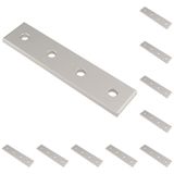 3D24, 10x, bağlantı plakası, 117x27x5, alüminyum, eloksallı, alüminyum | 117 x 27 x 5 mm; Somun 6; Tip I / B; Izgara ölçüsü 30 / 120; M6 vida ile vidalanabilir; Ağırlık 400 g