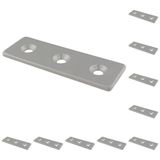 3D24, 10x, bağlantı plakası, 120x40x5, çelik, toz boyalı, alüminyum | 120 x 40 x 5 mm; Tip I / B; ızgara ölçüsü 40 mm; vidalanabilir; ağırlık 1720 g