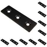 3D24, 10x, bağlantı plakası, 120x40x5, çelik, toz boyalı, siyah | 120 x 40 x 5 mm; Tip I / B; ızgara ölçüsü 40 mm; vidalanabilir; ağırlık 1720 g