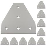 3D24, 10x, bağlantı plakası, 131x131x6, alüminyum, eloksallı, alüminyum | 131 x 131 x 6 mm; Somun 10; Tip I / B; Izgara ölçüsü 135 / 135; M8 vida ile vidalanabilir; Ağırlık 2100 g