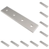 3D24, 10x, bağlantı plakası, 156x36x6, alüminyum, eloksallı, alüminyum | 156 x 36 x 6 mm; Somun 8; Tip I / B; Izgara ölçüsü 40 / 160; M8 vida ile vidalanabilir; Ağırlık 860 g