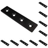 3D24, 10x, bağlantı plakası, 160x40x5, çelik, toz boyalı, siyah | 160 x 40 x 5 mm; Tip I / B; ızgara ölçüsü 40 mm; vidalanabilir; ağırlık 2230 g