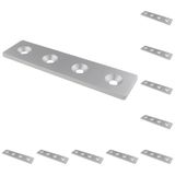 3D24, 10x, bağlantı plakası, 16x40x5, çelik, toz boyalı, alüminyum renginde | 16 x 40 x 5 mm; Tip I / B; ızgara ölçüsü 40 mm; vidalanabilir; ağırlık 2220 g