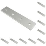 3D24, 10x, bağlantı plakası, 176x41x6, alüminyum, eloksallı, alüminyum | 176 x 41 x 6 mm; Somun 10; Tip I / B; Izgara ölçüsü 45 / 180; M8 vida ile vidalanabilir; Ağırlık 1120 g