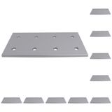 3D24, 10x, bağlantı plakası, 176x86x6, alüminyum, eloksallı, alüminyum | 176 x 86 x 6 mm; Somun 10; Tip I / B; Izgara ölçüsü 90 / 180; M8 vida ile vidalanabilir; Ağırlık 2400 g