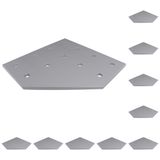 3D24, 10x, bağlantı plakası, 178x178x6, alüminyum, eloksallı, alüminyum | 178 x 178 x 6 mm; Somun 10; Tip I / B; Izgara ölçüsü 180 / 180; M8 vida ile vidalanabilir; Ağırlık 4350 g