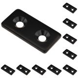 3D24, 10x, bağlantı plakası, 40x20x3, çelik, toz boyalı, siyah | 40 x 20 x 3 mm; Tip I / B; ızgara ölçüsü 20 mm; vidalanabilir; ağırlık 120 g