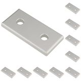 3D24, 10x, bağlantı plakası, 57x27x5, alüminyum, eloksallı, alüminyum | 57 x 27 x 5 mm; Somun 6; Tip I / B; Izgara ölçüsü 30 / 60; M6 vida ile vidalanabilir; Ağırlık 200 g