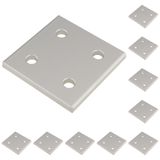 3D24, 10x, bağlantı plakası, 57x57x5, alüminyum, eloksallı, alüminyum | 57 x 57 x 5 mm; Somun 6; Tip I / B; Izgara ölçüsü 60 / 60; M6 vida ile vidalanabilir; Ağırlık 420 g