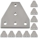 3D24, 10x, bağlantı plakası, 58x58x4, alüminyum, eloksallı, alüminyum | 58 x 58 x 4 mm; Somun 5; Tip I / B; Izgara ölçüsü 60 / 60; M5 vida ile vidalanabilir; Ağırlık 270 g