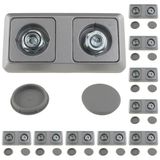 3D24, 10x, bağlantı plakası, 80x40x10, alüminyum döküm, toz boyalı | Alüminyum renginde; 80 x 40 x 10 mm; somun 8; Tip I; ızgara ölçüsü 40 mm; vidalanabilir; ağırlık 1110 g