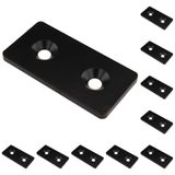 3D24, 10x, bağlantı plakası, 80x40x5, çelik, toz boyalı, siyah | 80 x 40 x 5 mm; Tip I / B; ızgara ölçüsü 40 mm; vidalanabilir; ağırlık 1160 g