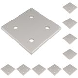 3D24, 10x, bağlantı plakası, 86x86x6, alüminyum, eloksallı, alüminyum | 86 x 86 x 6 mm; Somun 10; Tip I / B; Izgara ölçüsü 90 / 90; M8 vida ile vidalanabilir; Ağırlık 1150 g