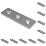 3D24, 10x, bağlantı plakası, 90x30x4, çelik, toz boyalı, alüminyum renginde | 90 x 30 x 4 mm; Tip I / B; ızgara ölçüsü 30 mm; vidalanabilir; ağırlık 770 g