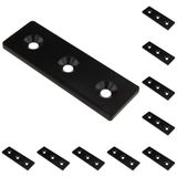 3D24, 10x, bağlantı plakası, 90x30x4, çelik, toz boyalı, siyah | 90 x 30 x 4 mm; Tip I / B; ızgara ölçüsü 30 mm; vidalanabilir; ağırlık 780 g