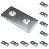 3D24, 10x, bağlantı plakası, 90x45x5, çelik, galvanizli | 90 x 45 x 5 mm; Tip I / B; ızgara ölçüsü 45 mm; vidalanabilir; ağırlık 1490 g