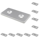 3D24, 10x, bağlantı plakası, 90x45x5, çelik, toz boyalı, alüminyum renginde | 90 x 45 x 5 mm; Tip I / B; ızgara ölçüsü 45 mm; vidalanabilir; ağırlık 1470 g