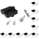 3D24, 10x, plaka bağlantısı, 40x40x10, plastik PA cam elyaf takviyeli | Siyah; 40x40x10 mm; Somun 8; Tip I; Izgara ölçüsü 40 mm; vidalanabilir; Ağırlık 390 g