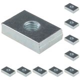 3D24, 10x, taşıma ve ayak plakası, 80x80x16, çinko döküm, boş | 80 x 80 x 16 mm; Tip I; M8 vida ile vidalanabilir; Ağırlık 4330 g