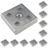 3D24, 10x, taşıma ve ayak plakası, 80x80x16, çinko döküm, boş | 80 x 80 x 16 mm; Tip I; M8 vida ile vidalanabilir; ağırlık 4370 g