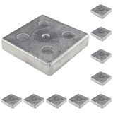 3D24, 10x, taşıma ve ayak plakası, 80x80x16, çinko döküm, boş | 80 x 80 x 16 mm; Tip I; M8 vida ile vidalanabilir; Ağırlık 4830 g