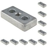 3D24, 10x, taşıma ve ayak plakası M10, 30x60x12, çinko basınçlı döküm, boş | 30 x 60 x 12 mm; Tip I; M6 vida ile vidalanabilir; Ağırlık 990 g