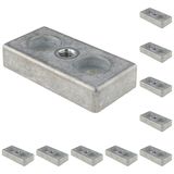 3D24, 10x, taşıma ve ayak plakası M10, 40x80x16, çinko basınçlı döküm, boş | 40 x 80 x 16 mm; Tip B; M12 vida ile vidalanabilir; Ağırlık 1900 g
