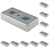 3D24, 10x, taşıma ve ayak plakası M10, 40x80x16, çinko basınçlı döküm, boş | 40 x 80 x 16 mm; Tip I; M8 vida ile vidalanabilir; Ağırlık 2110 g