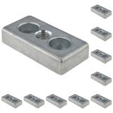 3D24, 10x, taşıma ve ayak plakası M12, 30x60x12, çinko basınçlı döküm, boş | 30 x 60 x 12 mm; Tip B; M6 vida ile vidalanabilir; Ağırlık 960 g