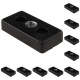 3D24, 10x, taşıma ve ayak plakası M12, 30x60x12, çinko basınçlı döküm | Toz boyalı; siyah; 30 x 60 x 12 mm; Tip I; M6 vida ile vidalanabilir; Ağırlık 970 g
