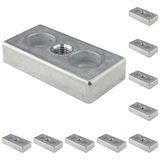 3D24, 10x, taşıma ve ayak plakası M12, 40x80x16, çinko basınçlı döküm, boş | 40 x 80 x 16 mm; Tip B; M12 vida ile vidalanabilir; Ağırlık 1880 g