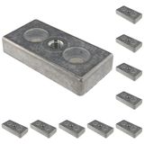 3D24, 10x, taşıma ve ayak plakası M12, 45x90x16, çinko basınçlı döküm, boş | 45 x 90 x 16 mm; Tip B; M12 vida ile vidalanabilir; Ağırlık 2550 g