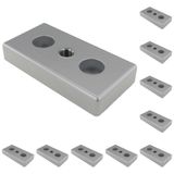 3D24, 10x, taşıma ve ayak plakası M12, 50x100x16, çinko basınçlı döküm | Toz boyalı; alüminyum renginde; 50 x 100 x 16 mm; Tip I; M10 vida ile vidalanabilir; Ağırlık 3060 g