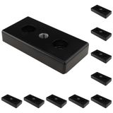 3D24, 10x, taşıma ve ayak plakası M12, 50x100x16, çinko basınçlı döküm | Toz boyalı; siyah; 50 x 100 x 16 mm; Tip I; M10 vida ile vidalanabilir; Ağırlık 3060 g