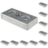 3D24, 10x, taşıma ve ayak plakası M14, 45x90x16, çinko basınçlı döküm, boş | 45 x 90 x 16 mm; Tip B; M12 vida ile vidalanabilir; Ağırlık 2530 g