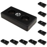 3D24, 10x, taşıma ve ayak plakası M14, 45x90x16, çinko basınçlı döküm | Toz boyalı; siyah; 45 x 90 x 16 mm; Tip B; M12 vida ile vidalanabilir; Ağırlık 2530 g