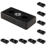 3D24, 10x, taşıma ve ayak plakası M16, 40x80x16, çinko basınçlı döküm | Toz boyalı; siyah; 40 x 80 x 16 mm; Tip I; M8 vida ile vidalanabilir; Ağırlık 1990 g