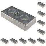 3D24, 10x, taşıma ve ayak plakası M16, 45x90x16, çinko basınçlı döküm, boş | 45 x 90 x 16 mm; Tip B; M12 vida ile vidalanabilir; Ağırlık 2470 g