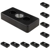 3D24, 10x, taşıma ve ayak plakası M20, 40x80x16, çinko basınçlı döküm | Toz boyalı; siyah; 40 x 80 x 16 mm; Tip I; M8 vida ile vidalanabilir; Ağırlık 1950 g