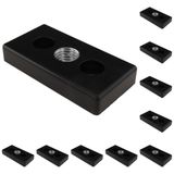 3D24, 10x, taşıma ve ayak plakası M20, 50x100x16, çinko basınçlı döküm | Toz boyalı; siyah; 50 x 100 x 16 mm; Tip I; M10 vida ile vidalanabilir; Ağırlık 2890 g