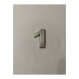 3dbaskisepeti 1 (BİR) NUMARA Yapışkanlı Daire Bina Villa Kapı Numarası SARI GOLD 4 CMx5CM NO:1 PLASTİK