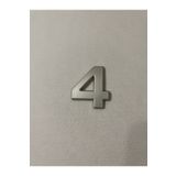 3dbaskisepeti 4 (DÖRT) NUMARA Yapışkanlı Daire Bina Villa Kapı Numarası SARI GOLD 4 CMx5CM NO:4 PLASTİK