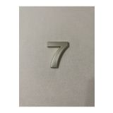 3dbaskisepeti 7 (YEDİ) NUMARA Yapışkanlı Daire Bina Villa Kapı Numarası SARI GOLD 4 CMx5CM NO:7 PLASTİK